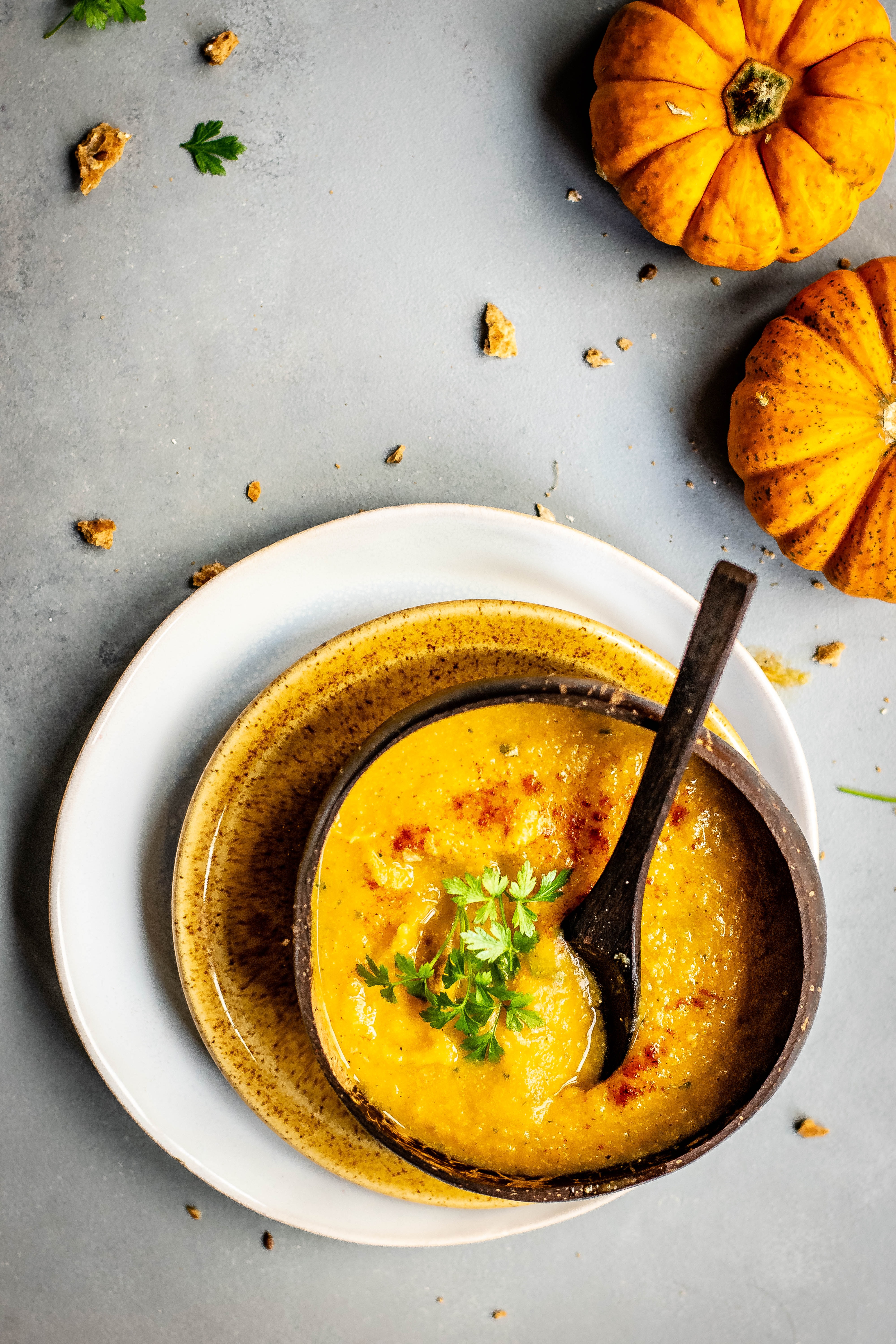 Pumpkin and Lentil Soup